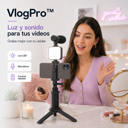VlogPro™ - Luz y sonido para tus videos