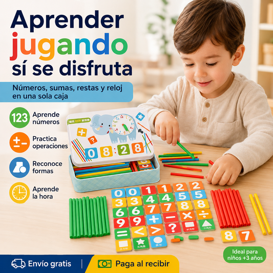 MenteKids™ - Kit educativo de números y reloj
