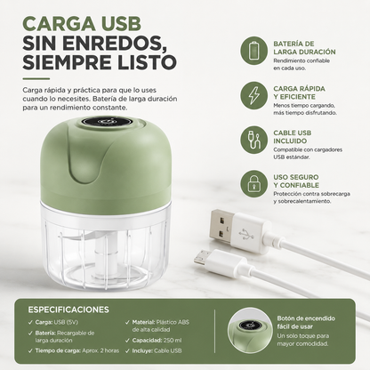 MiniChop - Cocina más rápido y sin olor en manos