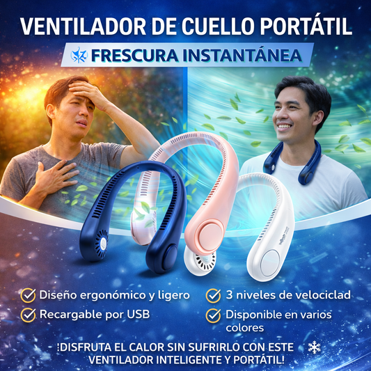 AirGo™ Ventilador de Cuello Portátil Recargable