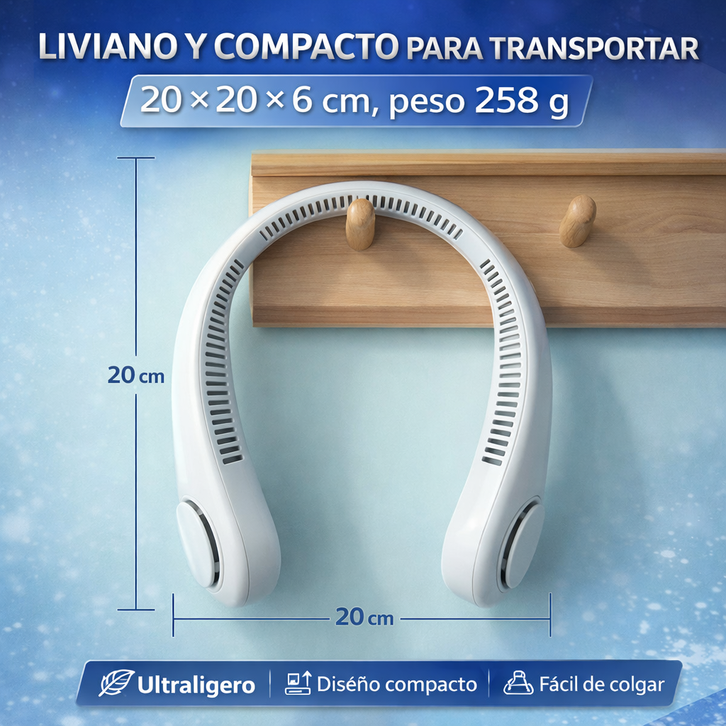 AirGo™ Ventilador de Cuello Portátil Recargable