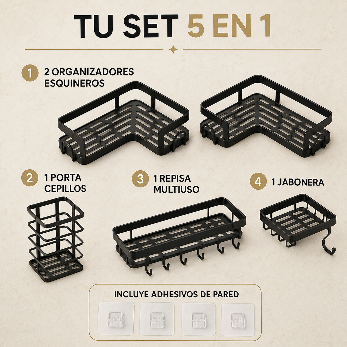 Organizador para Baño 5 en 1