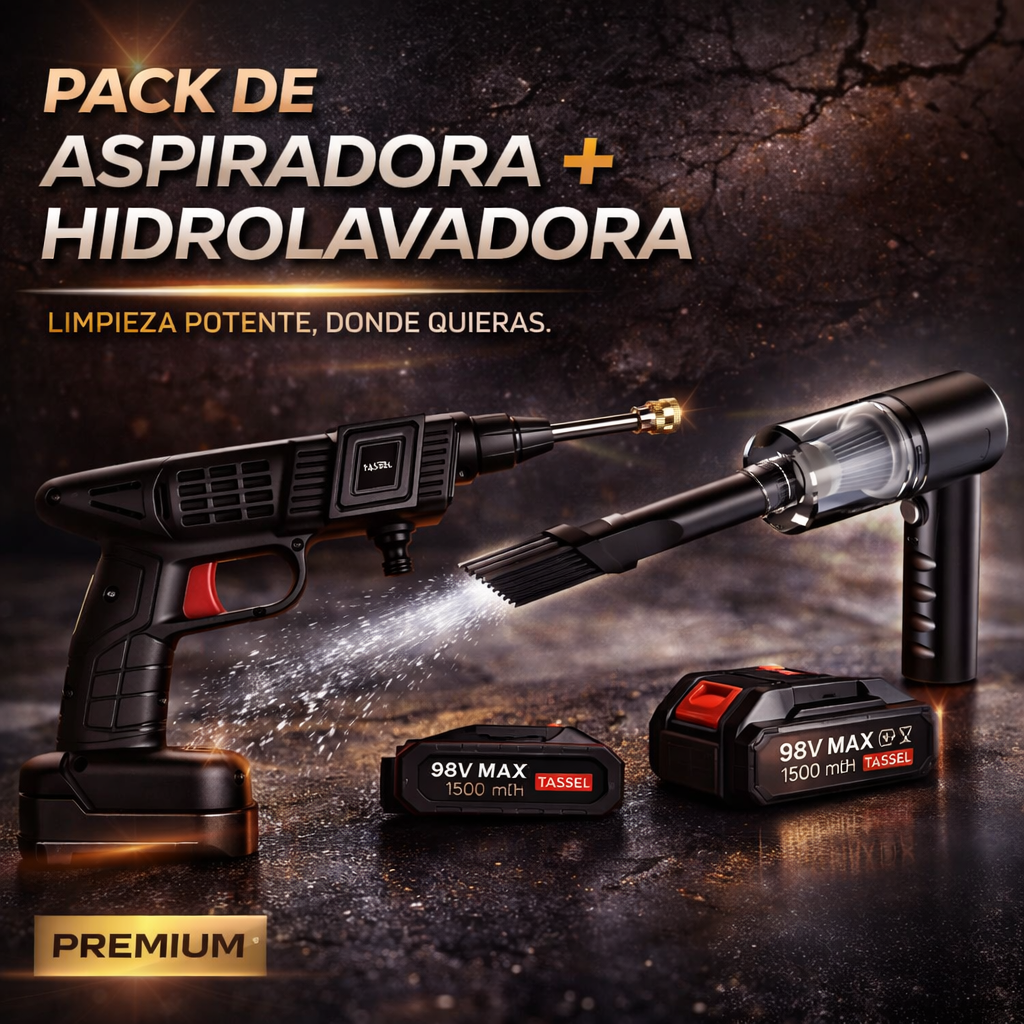 DuoClean Pro 2 en 1 | Lava y Aspira | Mini Aspiradora + Hidrolavadora
