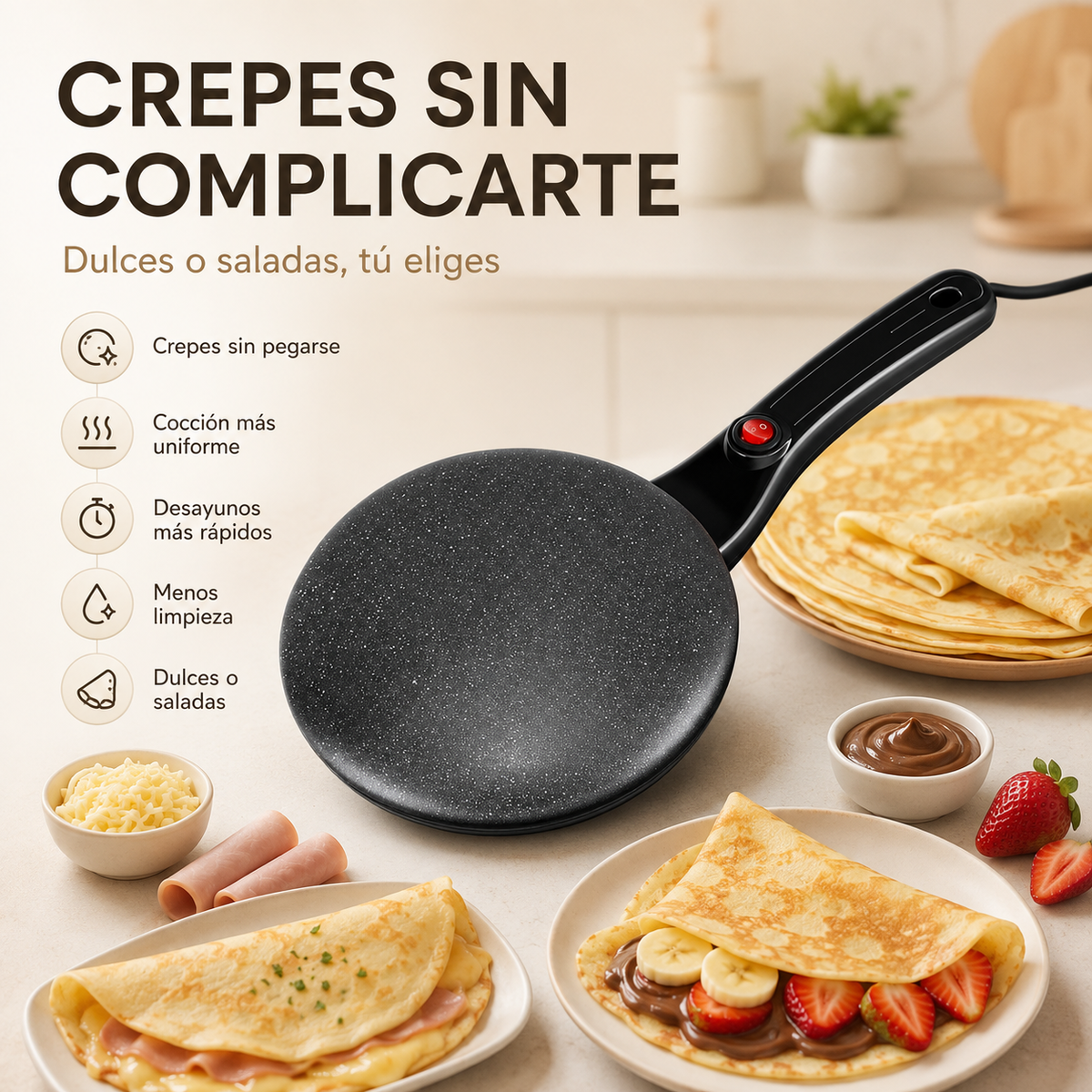 CrepChef™ - Crepes Dulces o Saladas