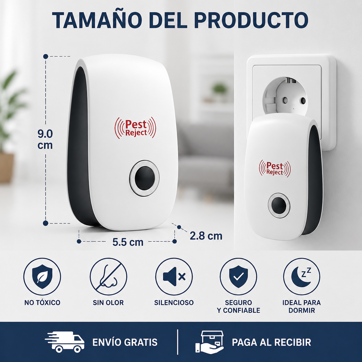 Pest Reject - Protección ultrasónica 24/7 sin venenos